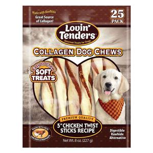 Lovin' Tenders Collagen 5-in Chicken Twisted Rolls Dog Chews  Specialty Products
